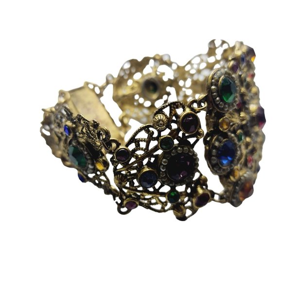 Vintage Spectacular Austro-Hungarian Jeweled Bracelet (A2207) - Picture 8 of 16